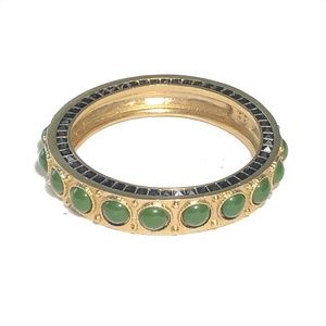 House of Harlow Cabochon Bangle in Green